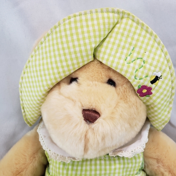 Walmart Kid Connection Springtime Teddy Bear Plush Stuffed Toy Green Dress 17 In - Picture 2 of 11